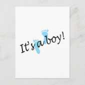 Het is een jongen (Blue Feet) Aankondigingskaart (Voorkant)