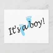 Het is een jongen (Blue Feet) Aankondigingskaart (Voorkant)