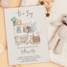 Het is een Jongen Boho Nursery Baby shower