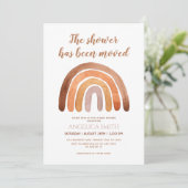 Het is een jongen - Boho Rainbow Baby shower I Kaart (Staand voorkant)