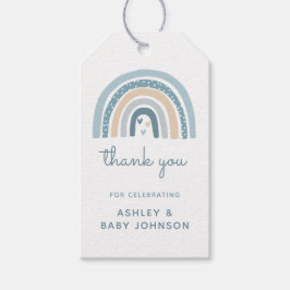 Het is een jongen Boho Regenboog Baby Shower Bedan Cadeaulabel