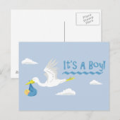 Het is een jongen! briefkaart (Voorkant / Achterkant)