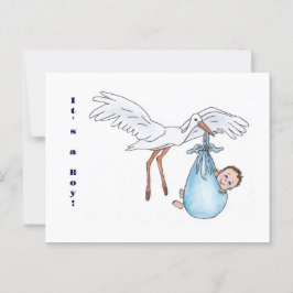 Het is een jongen! Briefkaart