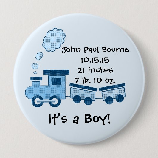 Het is een jongen! Button Blue Choo Choo Train (Voorkant)