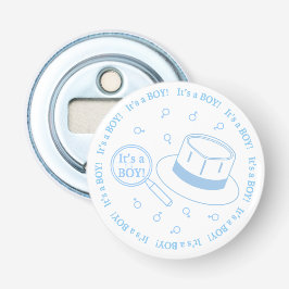 Het is een jongen! button flesopener