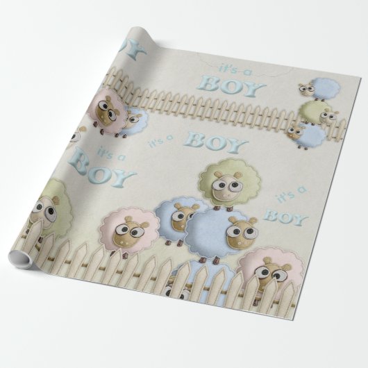 Het is een jongen cadeaupapier (Uitgerold)
