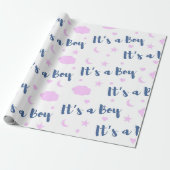 Het is een jongen! cadeaupapier (Uitgerold)