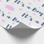 Het is een jongen! cadeaupapier (Hoek)