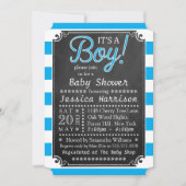 Het is een jongen! Chalkboard Baby Shower-uitnodig Kaart (Voorkant)