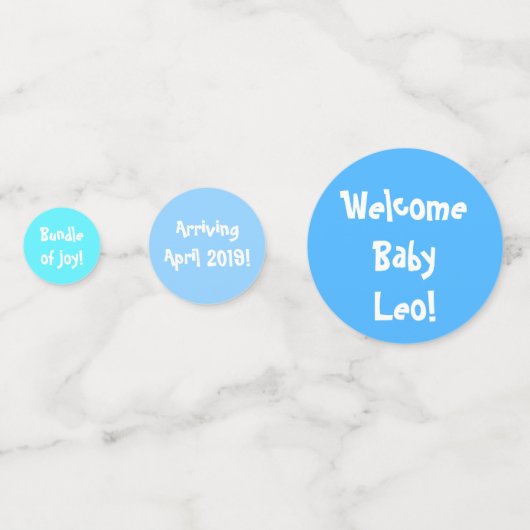 Het is een jongen! confetti (Achterkanten)