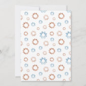 Het is een jongen Cute Blue | Baby shower Greige R Kaart (Achterkant)