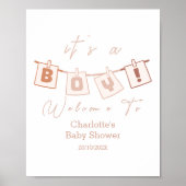 Het is een jongen! Cute Notedry Boho Kleur Welkoms Poster (Voorkant)