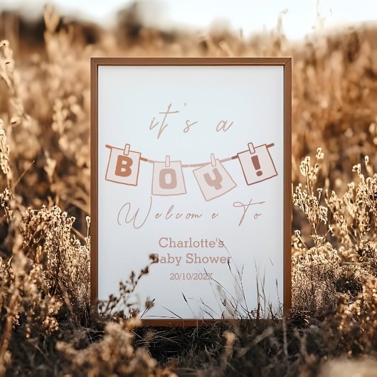 Het is een jongen! Cute Notedry Boho Kleur Welkoms Poster
