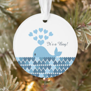 Het is een jongen Cute Whale Ornament