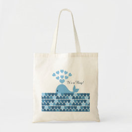 Het is een jongen! Cute Whale Tote Bag