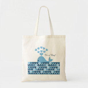 Het is een jongen! Cute Whale Tote Bag