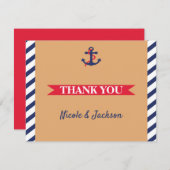 Het is een jongen Dank je kaart (Voorkant / Achterkant)