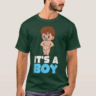 Het is een jongen die Baby shower Kawaii Cute Ba o T-shirt