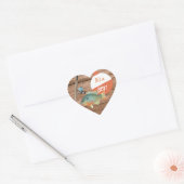 Het is een jongen die Baby shower Vist... Hart Sticker (Envelop)