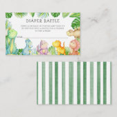 Het is een Jongen Dinosaur Baby shower Luierraffel Plaatskaartje (Voorkant / Achterkant)