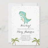 Het is een Jongen Dinosaur Baby shower Uitnodiging (Voorkant)