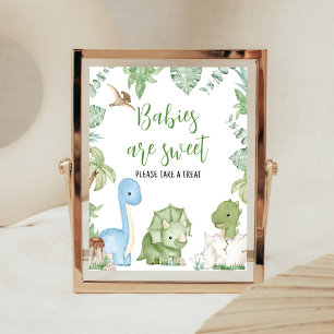 Het is een jongen dinosaurus Baby shower baby's zi Poster
