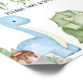 Het is een jongen dinosaurus Baby shower baby's zi Poster (Hoek)