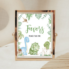 Het is een jongen dinosaurus Baby shower gunsten Poster