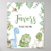 Het is een jongen dinosaurus Baby shower gunsten Poster (Voorkant)