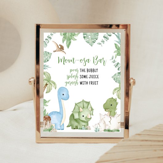 Het is een jongen dinosaurus Baby shower mam osa b Poster