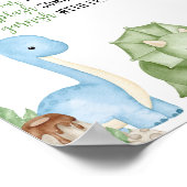 Het is een jongen dinosaurus Baby shower mam osa b Poster (Hoek)