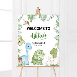Het is een jongen dinosaurus Baby shower welkom Poster
