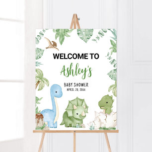 Het is een jongen dinosaurus Baby shower welkom Poster
