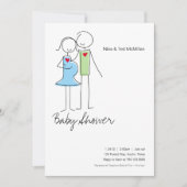 Het is een jongen, een coed Baby Shower-uitzending Kaart (Voorkant)