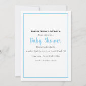 Het is een jongen, een eigen foto, een baby shower (Achterkant)