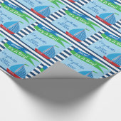 Het is een jongen, een speciaal blauw Baby shower Cadeaupapier (Hoek)