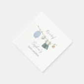 Het is een jongen Eenvoudige kleren Watercolor Bab Servet (Hoek)