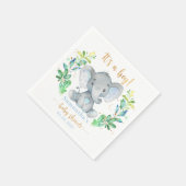 Het is een jongen! Elephant Baby shower Napkins Servet (Hoek)