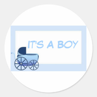 Het is een jongen.. Envelope Seals Ronde Sticker
