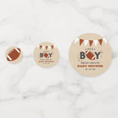 Het is een jongen! Football thema Baby shower foto Confetti (Voorkanten)