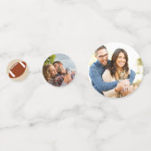 Het is een jongen! Football thema Baby shower foto Confetti (Achterkanten)