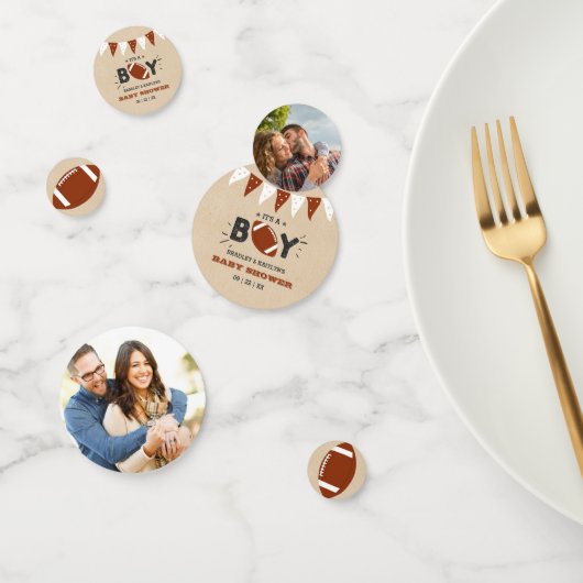 Het is een jongen! Football thema Baby shower foto Confetti (Groep)