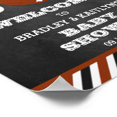 Het is een jongen! Football thema Baby shower welk Poster (Hoek)