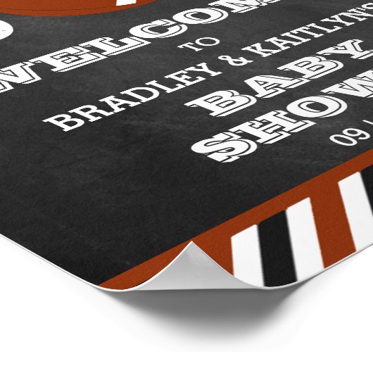 Het is een jongen! Football thema Baby shower welk Poster (Hoek)