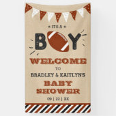 Het is een jongen! Football thema Baby shower welk Spandoek (Verticaal)