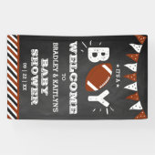 Het is een jongen! Football thema Baby shower welk Spandoek (Horizontaal)