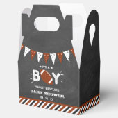 Het is een jongen! Football thema gecodeerd Baby s Bedankdoosjes (Geopend)
