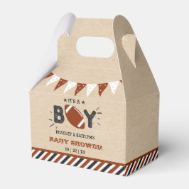 Het is een jongen! Football thema gecodeerd Baby s Bedankdoosjes