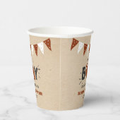 Het is een jongen! Football thema gecodeerd Baby s Papieren Bekers (Rechts)