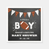 Het is een jongen! Football thema gecodeerd Baby s Servet (Voorkant)